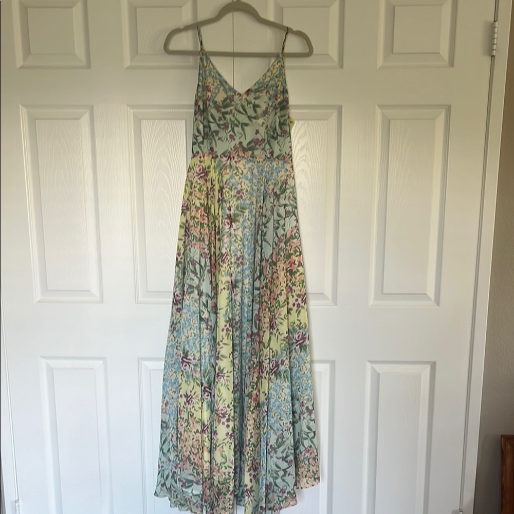 Yumi Kim Blue and Green Pleated Sundress for Weddings
